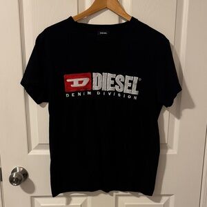 Diesel Black Tee with Red and White Logo